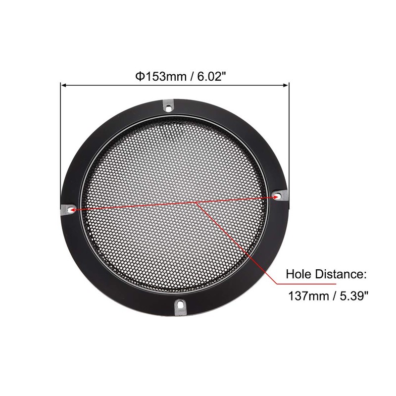sourcing map Speaker Grille Cover 5 Inch 153 mm Mesh