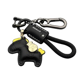 BEAUTY PLAYER 2026 Horse Year Bing Wu Zodiac New Year Keychain Leather Product Leather Bag Charm Car Keyring New Year Gift