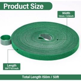 Tetutor Plant Ties, Garden Tape for Plant 50 ft, Adjustable Thicker Support for Growing, Tomato Vines