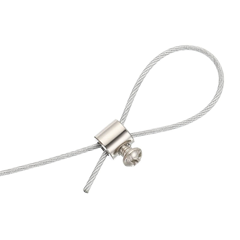 PATIKIL 10pcs 9x8mm Wire Rope Clip Steel Cable Clamp 5mm