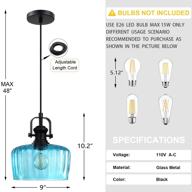 Leading Lighting 1 Light Pendant Light Hanging Modern Farmhouse Indoor
