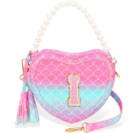Luchike Toddler Girl Gifts for Kids Purse - Girls Heart Purse Girls Crossbody Bag Toddler Princess Handbags Shoulder for Birthday Gift, Mermaid, I