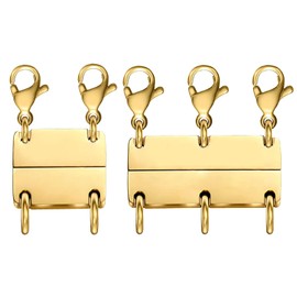 OHINGLT Layered Necklace Clasp 18K Gold and Silver Necklace Separator for Layering, Multiple Necklace Clasps and Closures for Women