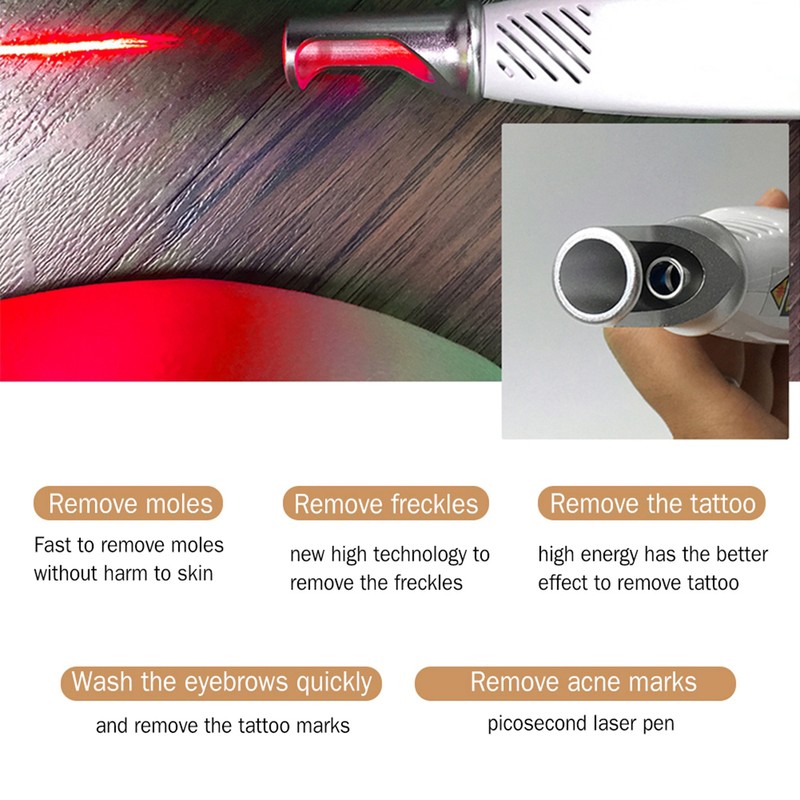 Handheald Red Light Picosecond Laser Pen Scar Tattoo Removal Melanin