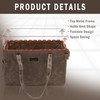 Tool Bag, Foldable Rectangular Hand Tool Storage Bag, 16OZ Waxed