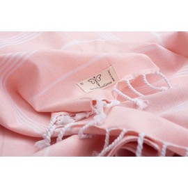 SMYRNA TURKISH COTTON Classical Series Original Turkish Beach Towel | Prewashed, 37 x 71 Inches | Peshtemal and Turkish Bath Towel for SPA, Beach, Pool, Gym and Bathroom