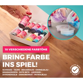 KERACRAFT Colour 25 ml – Colour Pigments for Casting Powder, Set of 10