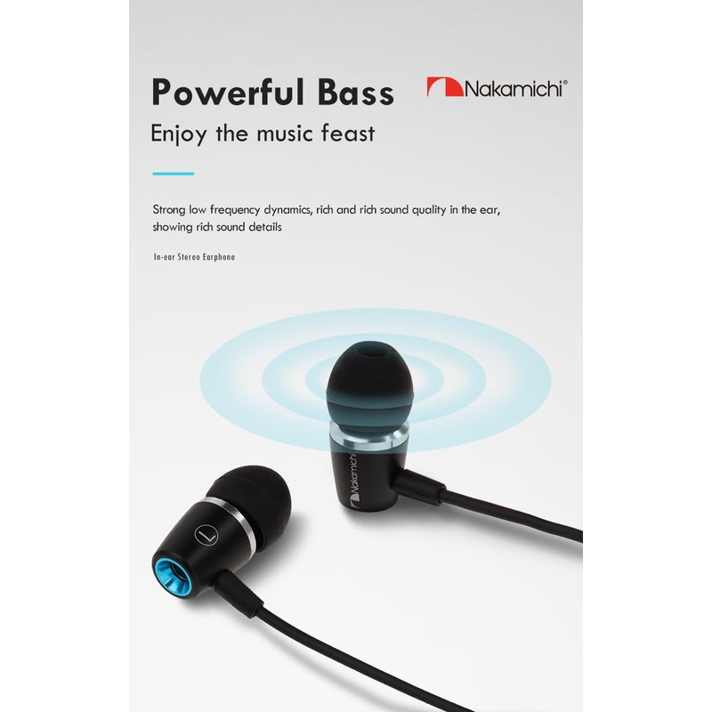 Nakamichi NM-CE300-BLK Wired Headphones (Black)