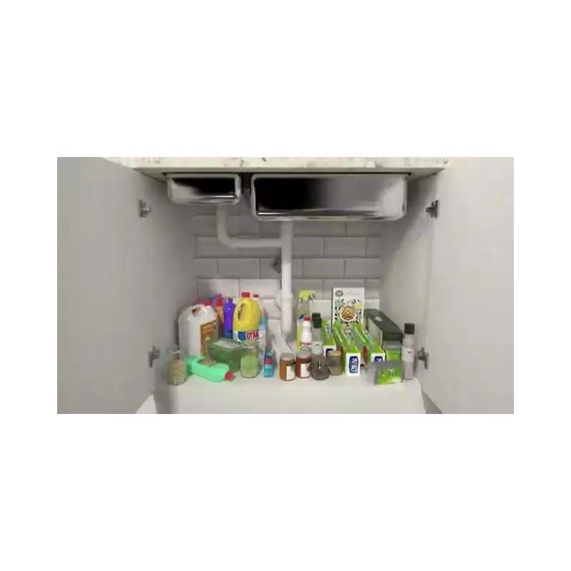 Ceetug 2 Tier Under Sink Organizers Storage Slide Out Kitchen
