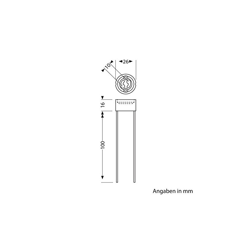 ledscom.de 20 Pieces GU10 Socket, Ceramic, White, 230V AC, max.