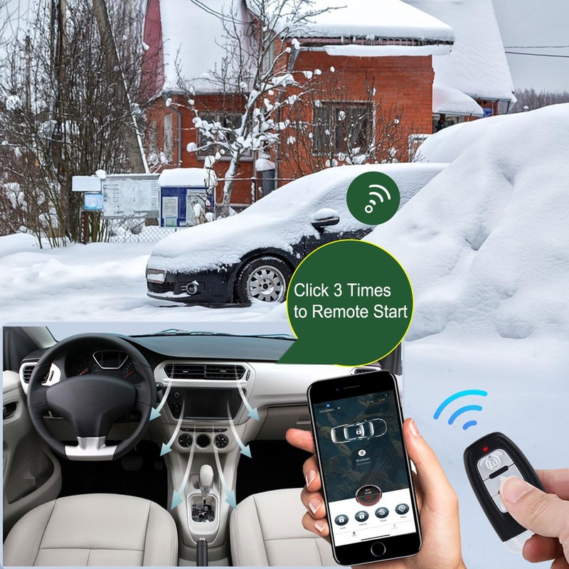 Car Remote Engine Start Remote Starter for Car Pre-Warm The