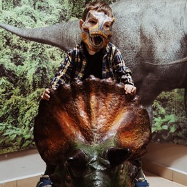 Minatee 24 Pieces Jurassic Dinosaur Masks Birthday Decorations for Kids Party Supplies Animal Party Mask Theme Birthday Gifts for Boys Girls