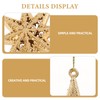 Cabilock 6pcs Plastic Golden Star Ornament, Christmas Tree Decoration 3D