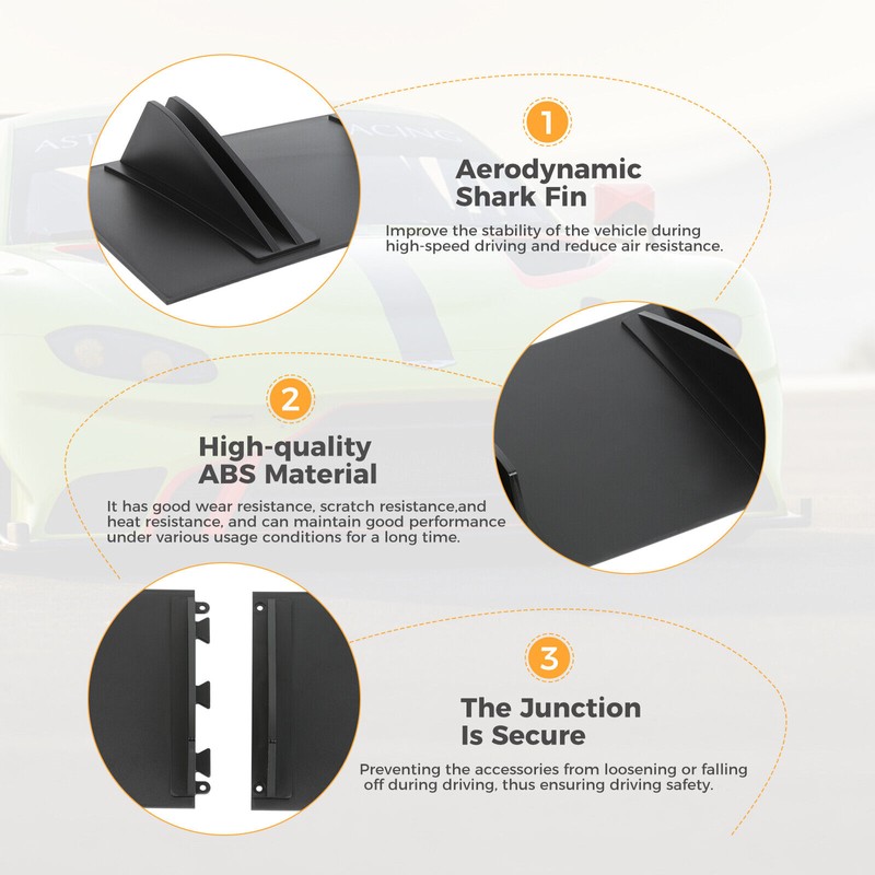 KEEPDSGN Rear Diffuser Bumper Lip Spoiler Splitter 5 Fins For