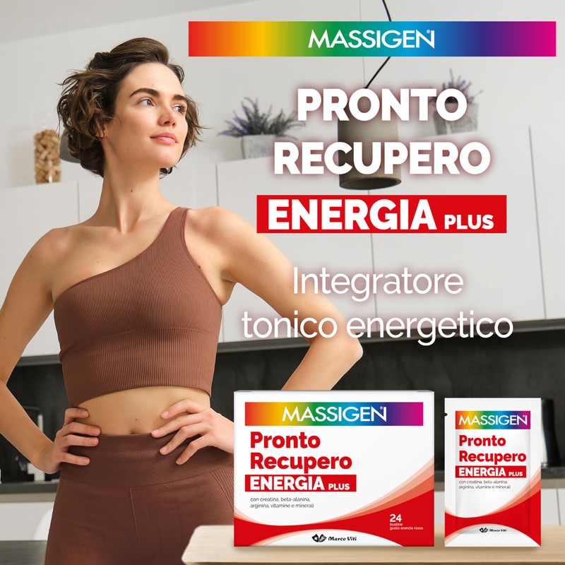 Massigen - Pronto Recupero Energia Plus, Integratore Tonico Energetico con