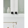 SORWDUERM 2 Pack Black Cabinet Knobs Square Drawer Pulls Bathroom