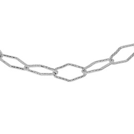 Tuscany Silver Damen Sterling Silber 6 mm Twist Diamantschliff Belcher Halskette 61 cm / 24 zoll