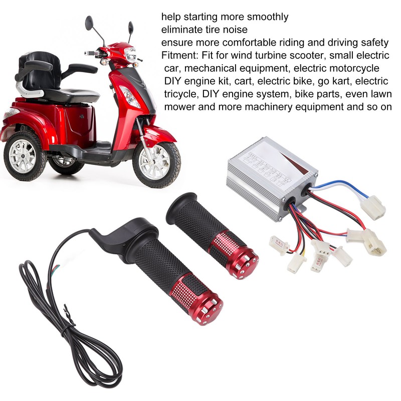 Brushed DC Motor Speed Controller 24V 350W With Throttle Grip