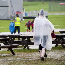 Relaxdays Lot 20 Ponchos de pluie jetables Rain Poncho, Set of 20, Disposable Rain Cape with Hood, Hiking, Festival, Emergency Ponchos for Men and Women, Blue, 100% Plastic