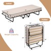 RELAX4LIFE Rollaway Folding Bed with Mattress, Guest Bed with Steel