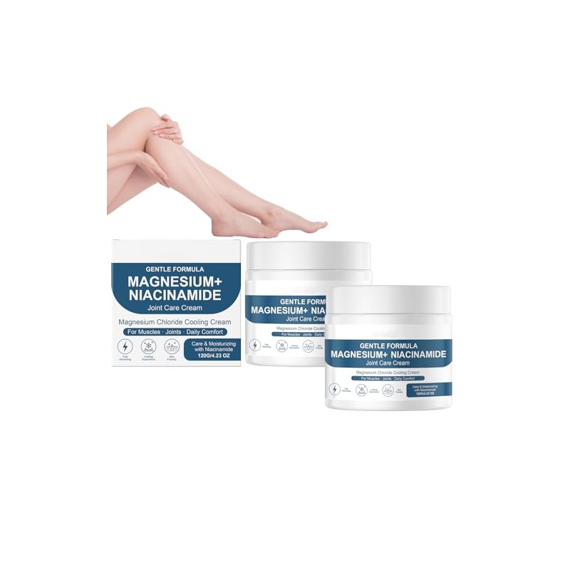Magnesium Niacinamide Relief Cream,Topical Cooling Magnesium Cream for Joint, Leg,