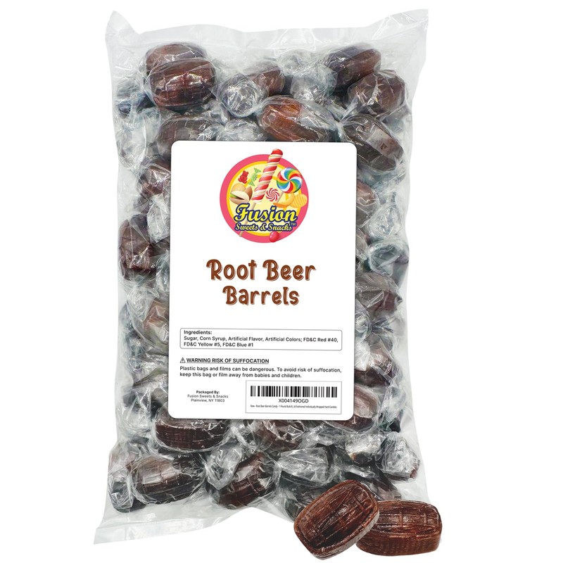 Root Beer Barrels Candy - 1 Pound Bulk Bag (Approx.