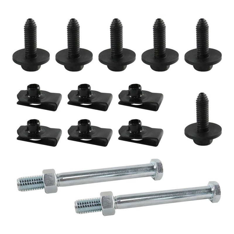 16Pcs Front Leaf Spring Bracket Mounting Kit with Eye Bolts