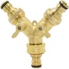 Pipe Fittings Brass 3/4" Threaded Y Irrigation Valve Manifold 5/8"