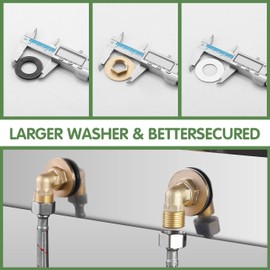 Installation Kit for Wall Mount Commercial Faucet, TOLSUNY Backsplash Mount Set for Stainless Steel Kitchen Prep & Utility Sink, 1/2 IPS G1/2 Elbow Adapter, 90 Degree Angled Elbow Joint, 2PCS.