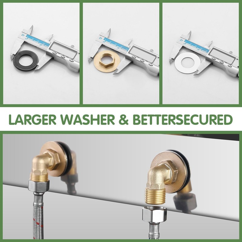 Installation Kit for Wall Mount Commercial Faucet, TOLSUNY Backsplash Mount