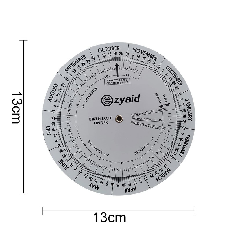 Ezyaid Pregnancy Wheel, OB-GYN Due Date Calculator, Gestational EDC Wheel