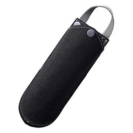 Meigan 209901 Eyeglass Case, Lightweight, Compact, Vertical Hanging, Semi-Hard Urethane, Felt Material, Stylish, Black, SuRE (Sustainable, GRS Certified, Recycled Material)