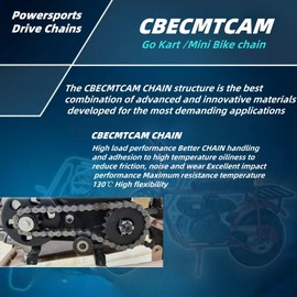 CBECMTCAM 420 Motorcycle Chain 132 Links for 50 70 90 110 125cc SSR TaoTao Coolster Apollo Baja Kazuma Chinese ATV 4 Wheeler Quad Pit Dirt Bike Go Kart Cart Mini Bike Parts (1, Black, 132L)