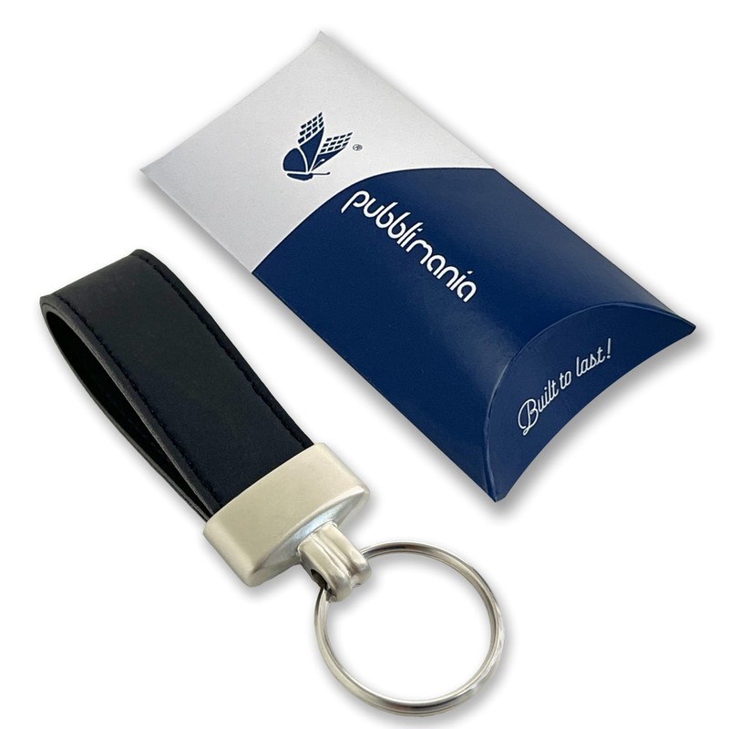 pubblimania Elegant PU Leather Keyring with Ring Useful for House
