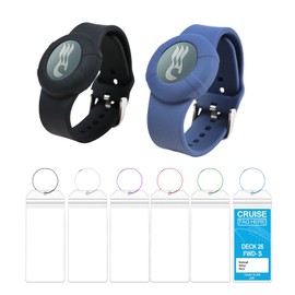 Kucucyle for Princess Cruises Ocean Princess Medallion Watch Adapter Accessories 2pcs，Cruise Ship Luggage Tag Clips 6pcs for 2024 & 2025 Medallion Devices (Sets 02)