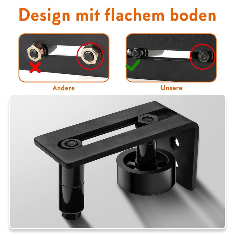Wilktop Adjustable Floor Guide Set of 2, Sliding Door Runner,