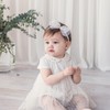 ICKEYOU Baby Girls Bow Lace Headband Cute Soft Hairband White