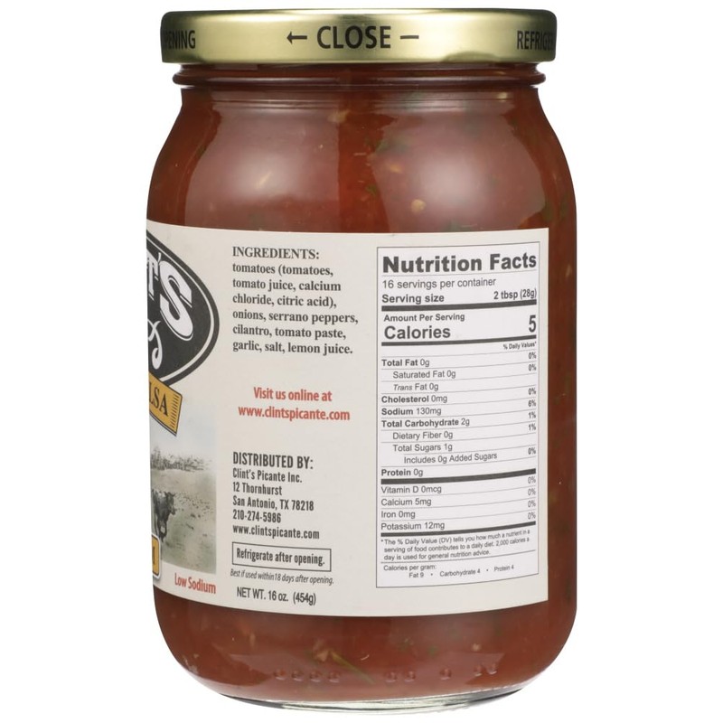 Clints Texas Medium Salsa 16.0 OZ (Pack of 2) by