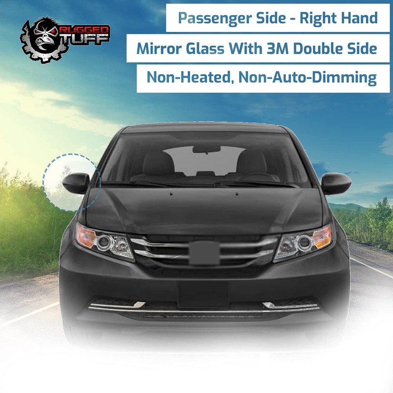 exactafit 8915R Passenger Side Mirror Glass Replacement Repair Compatible With