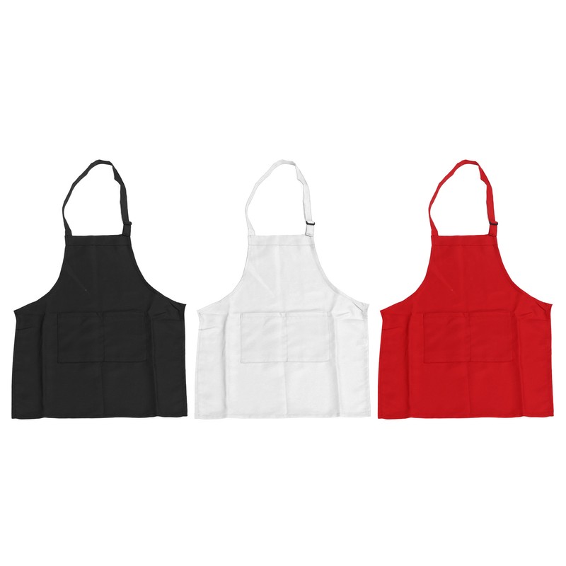 3Pcs Children Aprons Baking DIY Kids Aprons with Pockets for