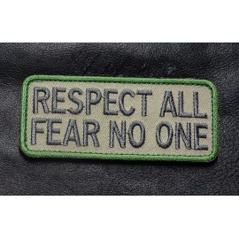 RESPECT ALL FEAR NONE TACTICAL HOOK FASTENER PATCH