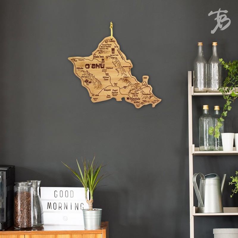 Totally Bamboo Oahu Island Destination Bamboo Serving and Cutting Board