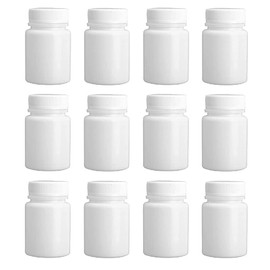 12Pcs 100ml Empty Plastic Round Bottles with Lids Storage Containers Dispenser Holder Organizer
