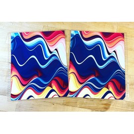 Handmade Wavy Colorful Layers Cover Set for use w/ Erin Condren Life Planner