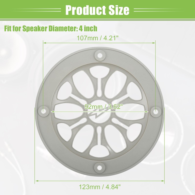 A ABSOPRO 4" Car Speaker Grille Cover Round with Screws