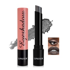Black Shimmer Lipstick Eyeshadow Stick, Cream Smooth Lip Tint Gloss & Eye Shadow Crayon pencil, Long Wear Waterproof Metallic Glitter Eye and Lip Brightener pen, Highly Pigmented Sticks for Women-04