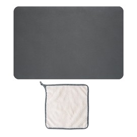 USHXVG 1 Dish Drying Mat, 1 Fiber Rag, Drying Mat For Coffee Machines, Absorbent Dish Mat, Kitchen Drain Mat, Floor Mat For Coffee Machines