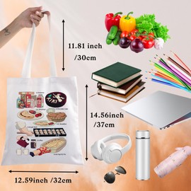 WZMPA Kiki Anime Bakery Tote Bag Jiji Fans Gift Kiki Breakfast Reusable Bag Kiki and Tombo Merch (Groceries TG)