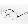 Plain glasses, Round shaped, Retro, Antique, Costume Props, Black, Unisex 1.9 Inches (48 mm)