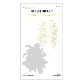 Spellbinders Hexi-Gem Blooms Glimmer Hot Foil Plate, Metal